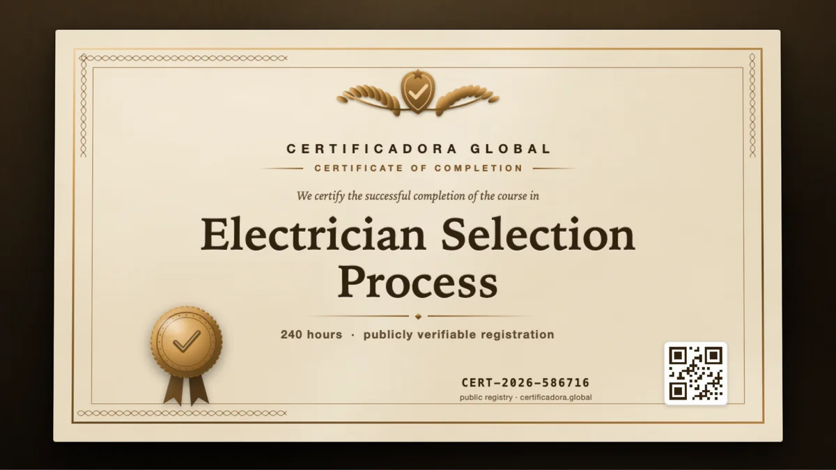 Cover of the Electrician Selection Process course