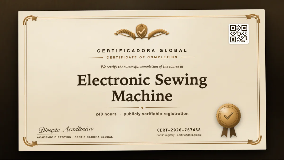 Cover of the Electronic Sewing Machine course
