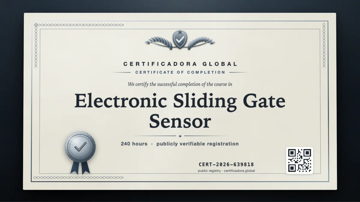 Cover of the Electronic Sliding Gate Sensor course