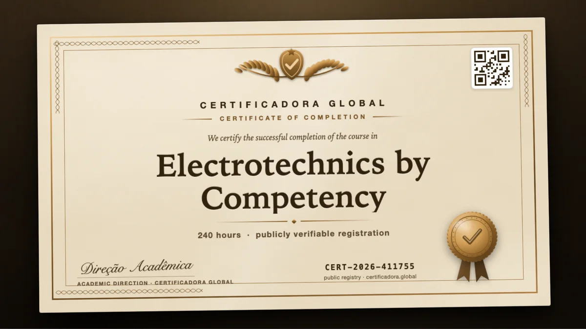 Cover of the Electrotechnics by Competency course
