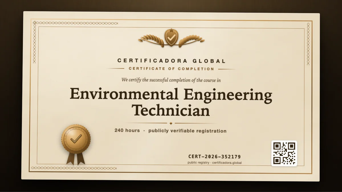 Cover of the Environmental Engineering Technician course