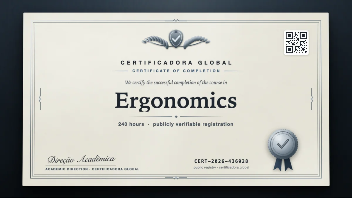 Cover of the Ergonomics course