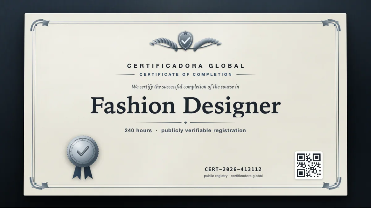 Cover of the Fashion Designer course