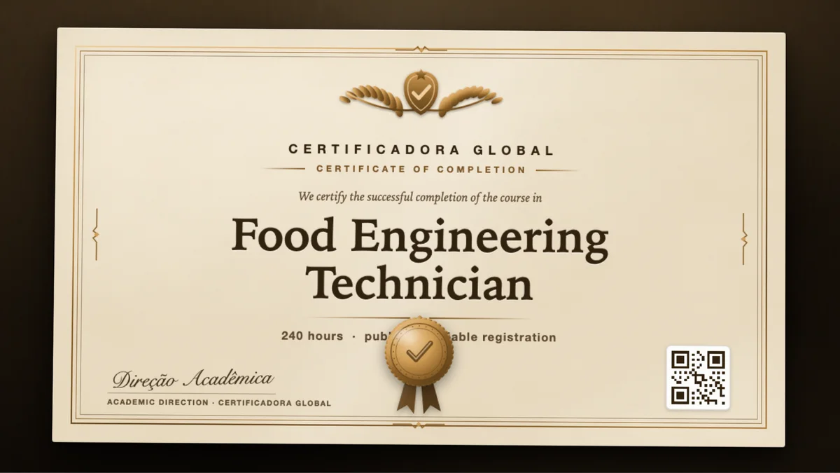 Cover of the Food Engineering Technician course