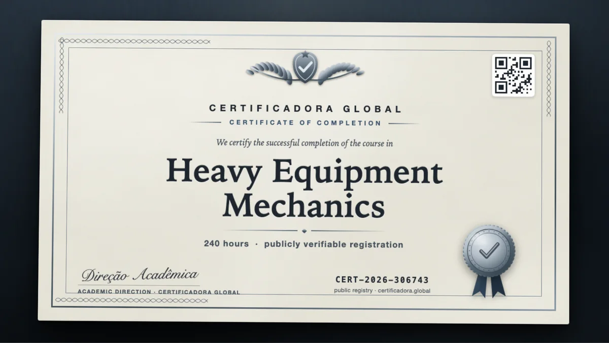 Cover of the Heavy Equipment Mechanics course