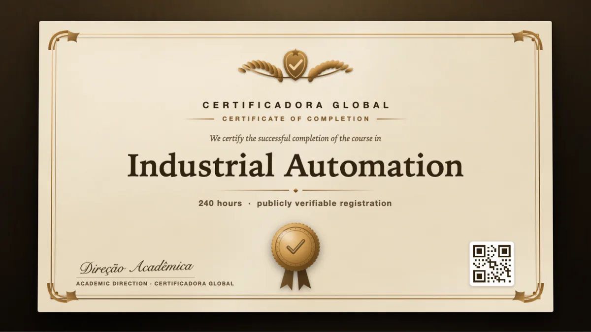 Cover of the Industrial Automation course