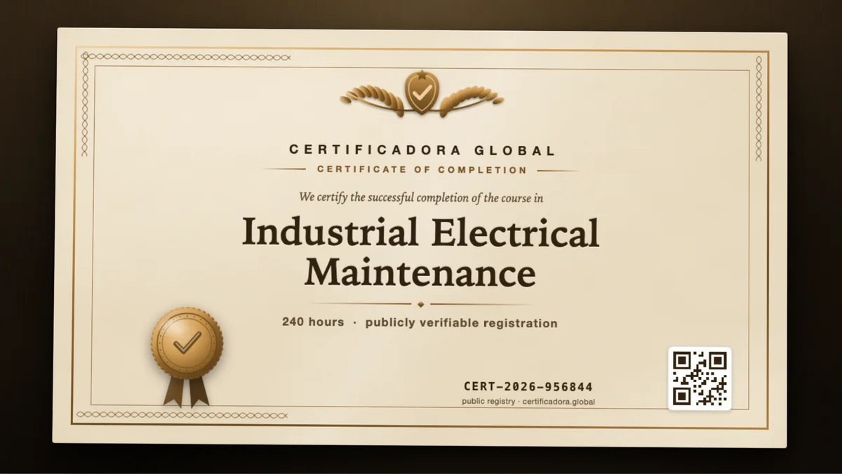 Cover of the Industrial Electrical Maintenance course