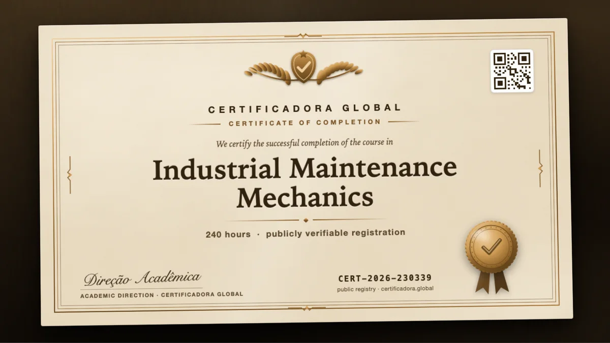 Cover of the Industrial Maintenance Mechanics course