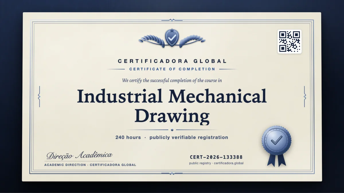 Cover of the Industrial Mechanical Drawing course