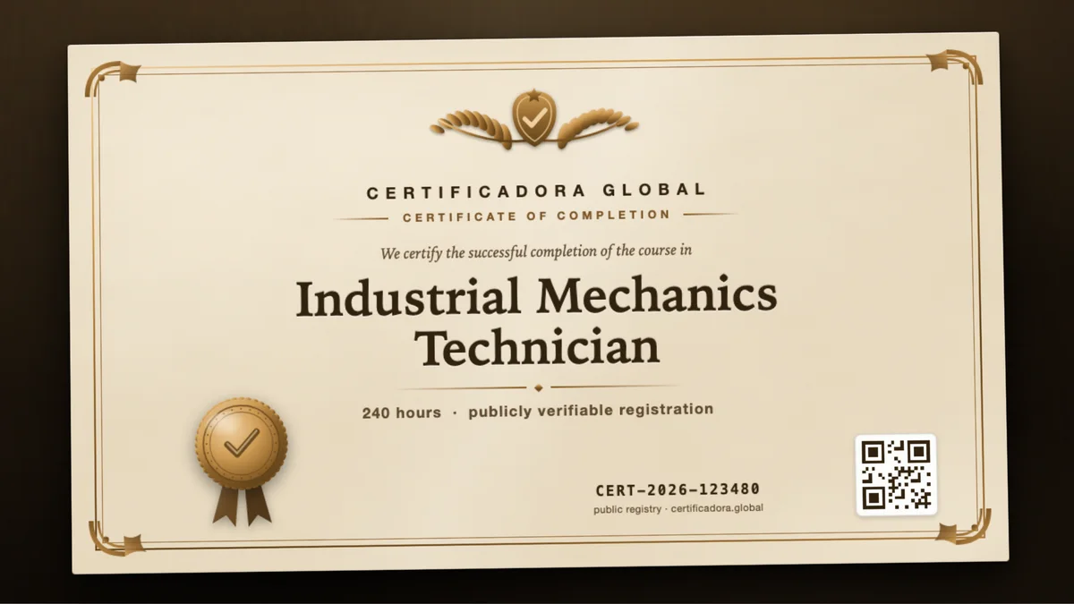 Cover of the Industrial Mechanics Technician course