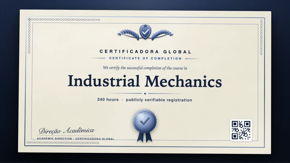 Cover of the Industrial Mechanics course