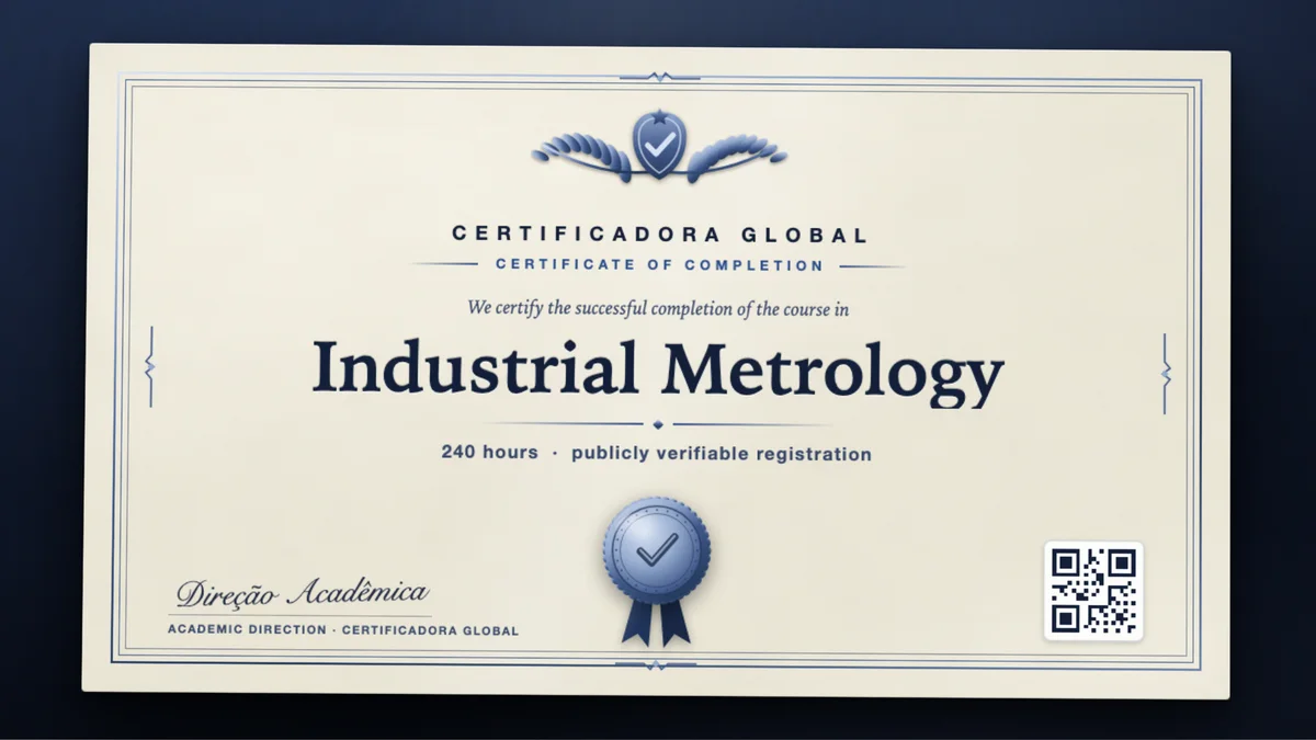 Cover of the Industrial Metrology course