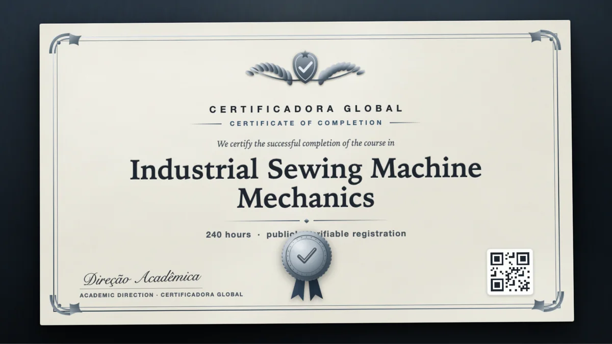 Cover of the Industrial Sewing Machine Mechanics course