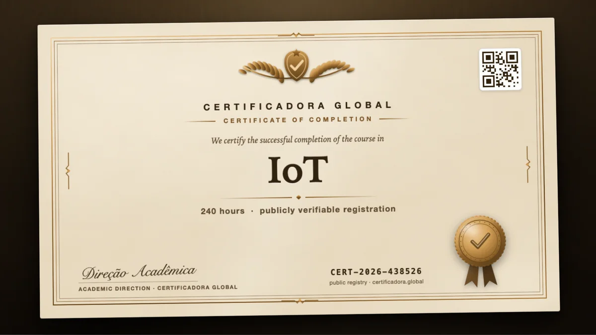 Cover of the IoT course