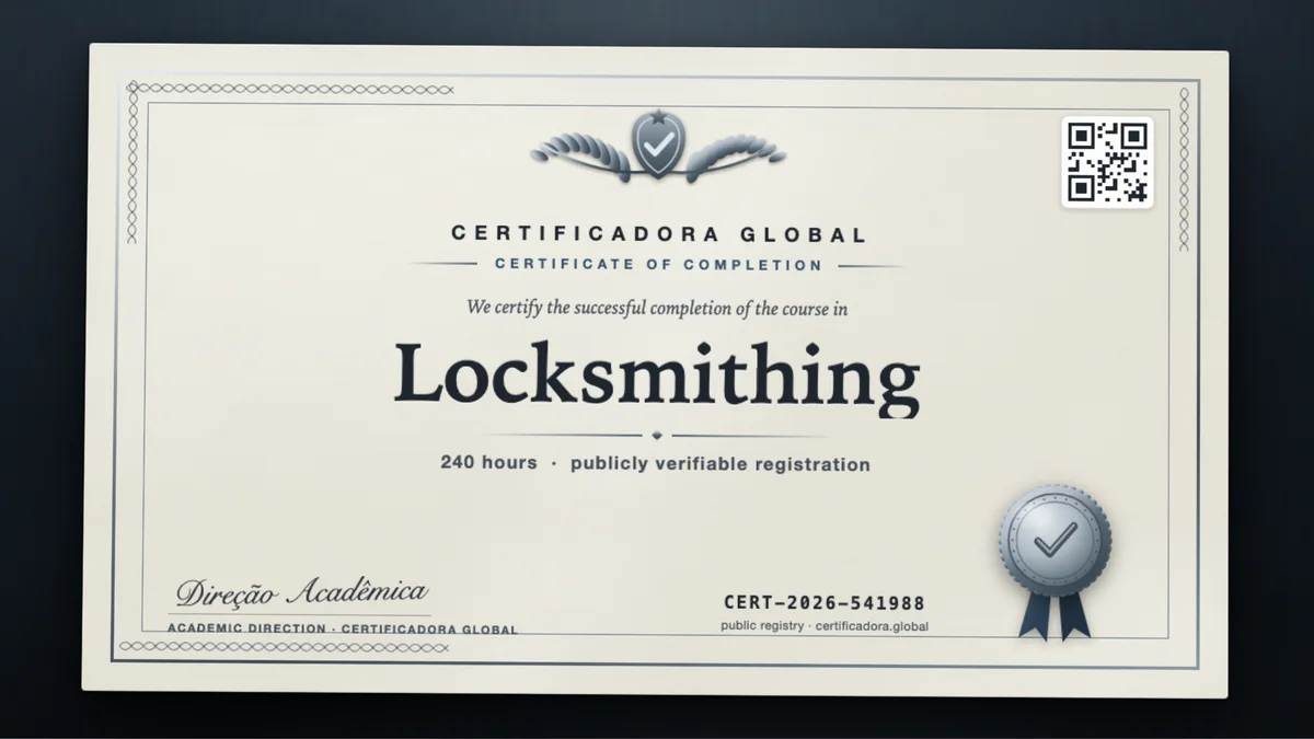 Cover of the Locksmithing course
