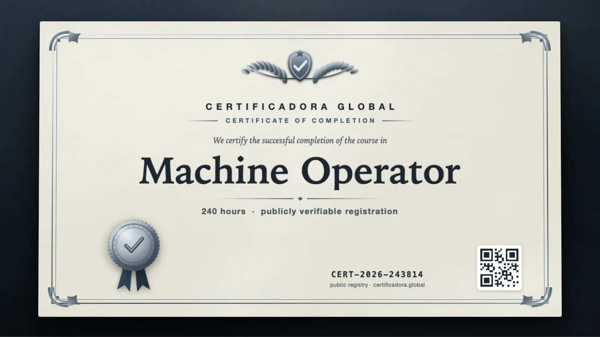 Cover of the Machine Operator course