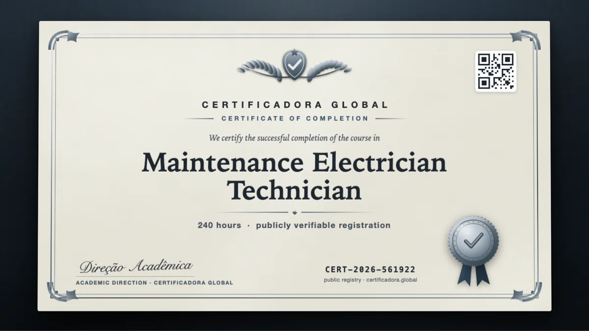 Cover of the Maintenance Electrician Technician course