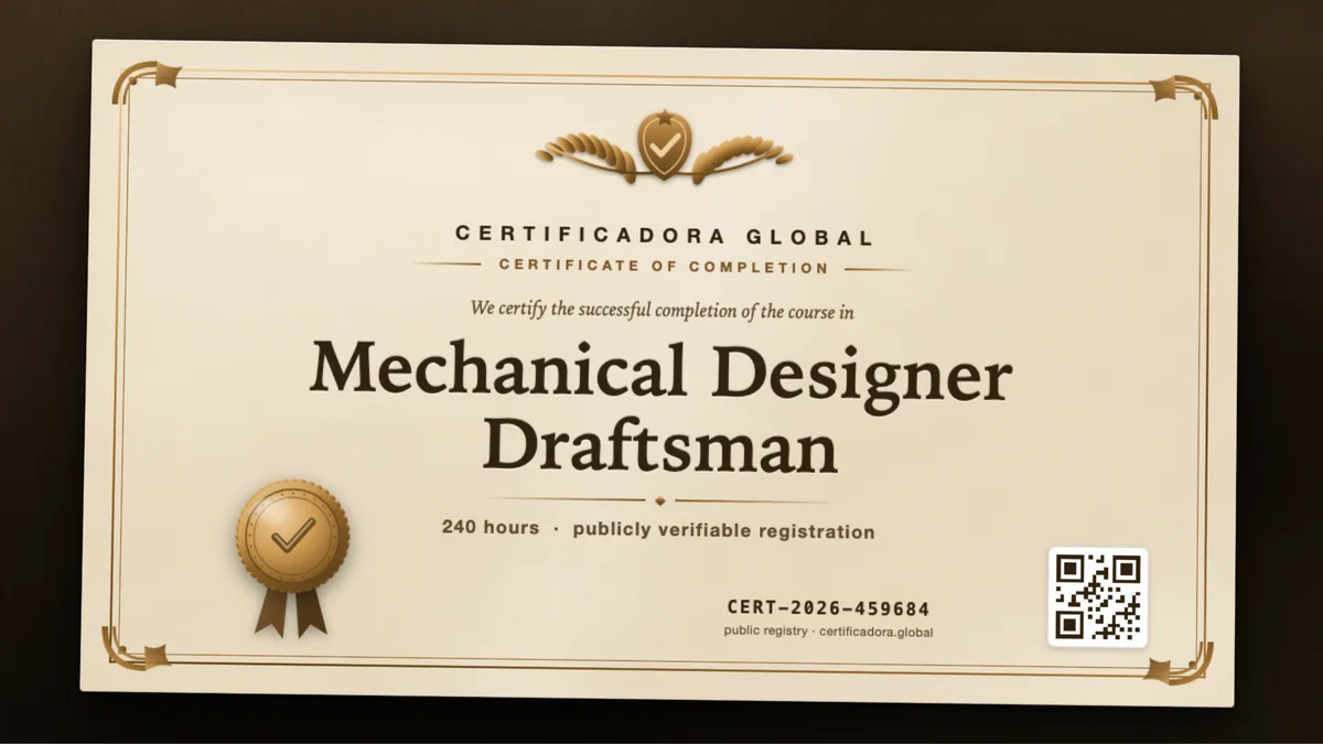 Cover of the Mechanical Designer Draftsman course