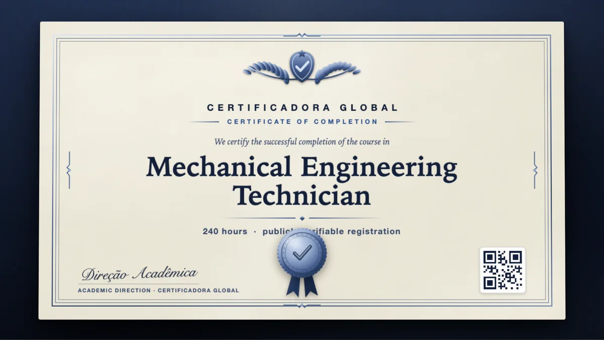 Cover of the Mechanical Engineering Technician course