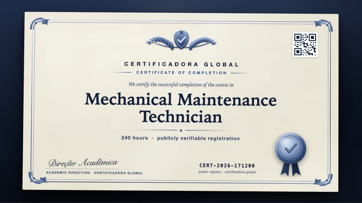 Cover of the Mechanical Maintenance Technician course