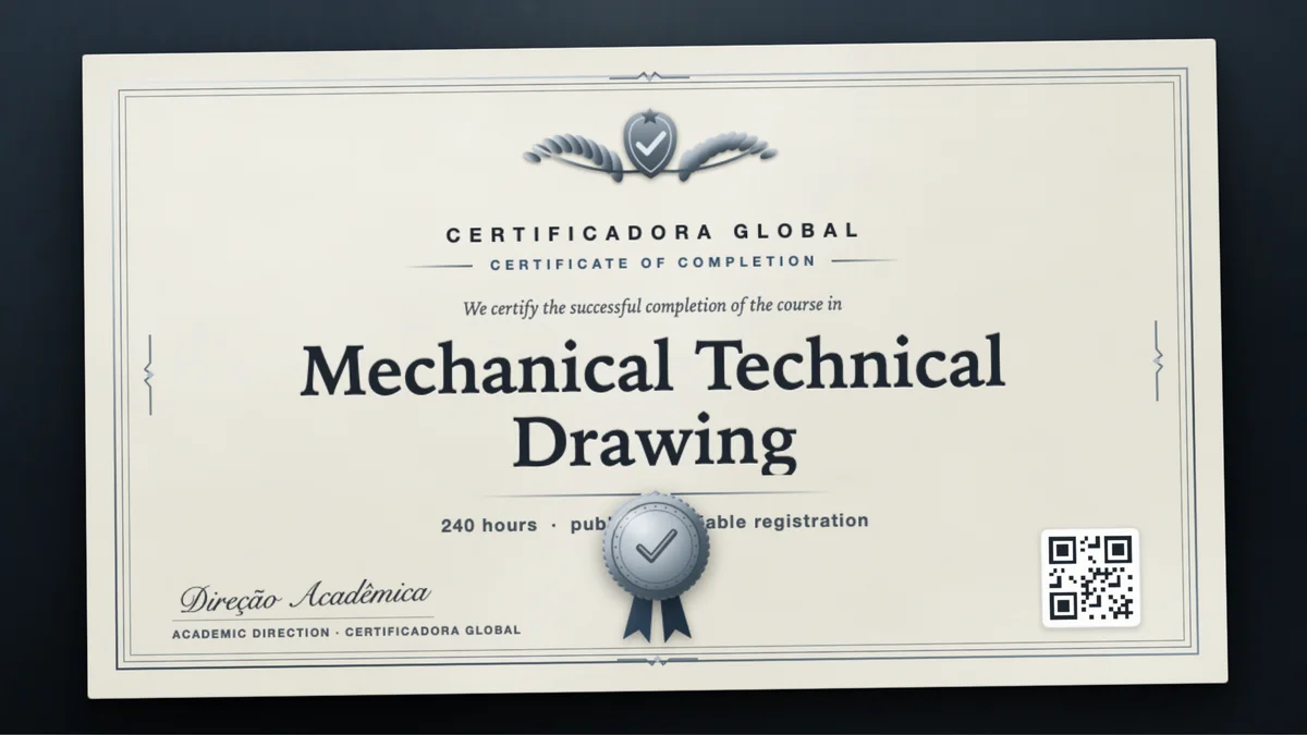 Cover of the Mechanical Technical Drawing course