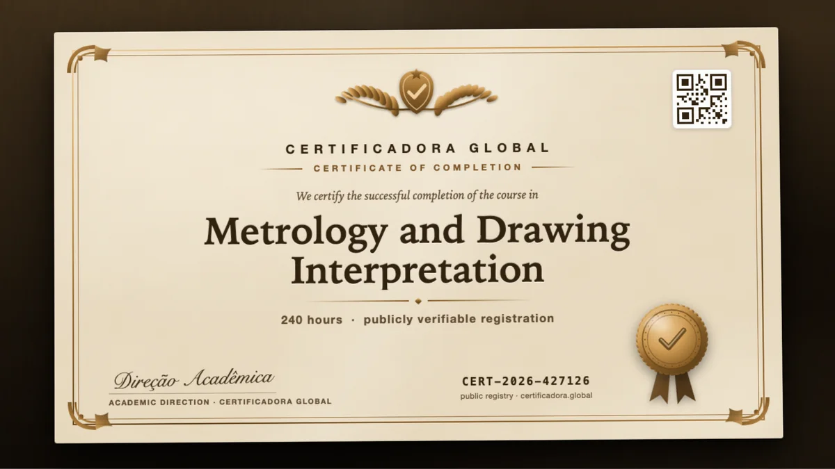 Cover of the Metrology and Drawing Interpretation course
