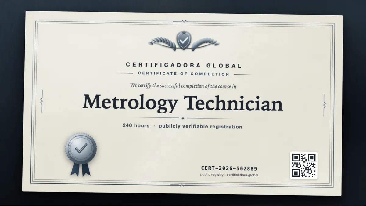 Cover of the Metrology Technician course