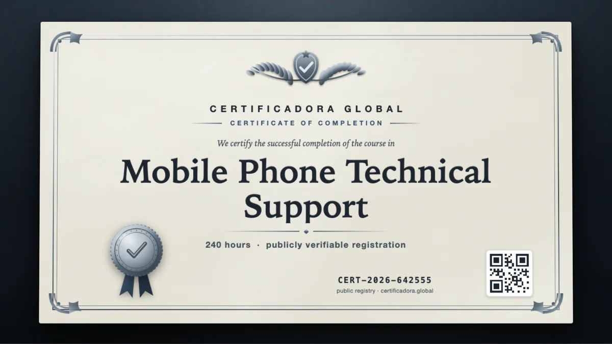 Cover of the Mobile Phone Technical Support course