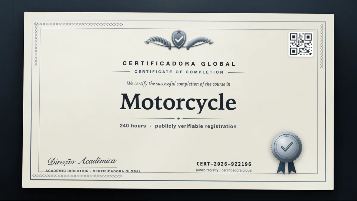 Cover of the Motorcycle course