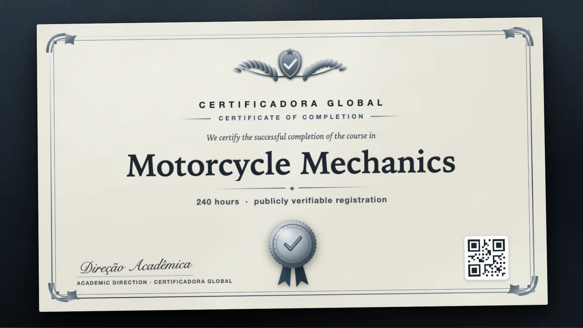 Cover of the Motorcycle Mechanics course