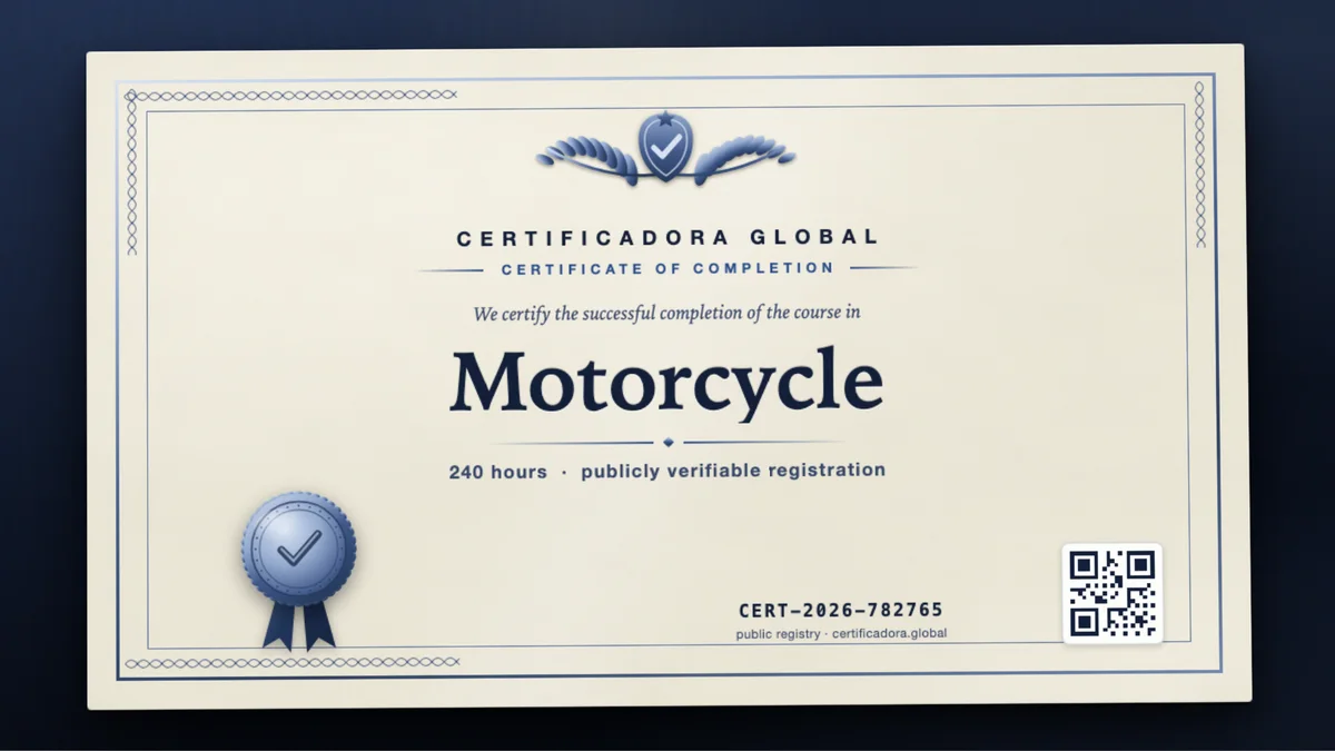 Cover of the Motorcycle course