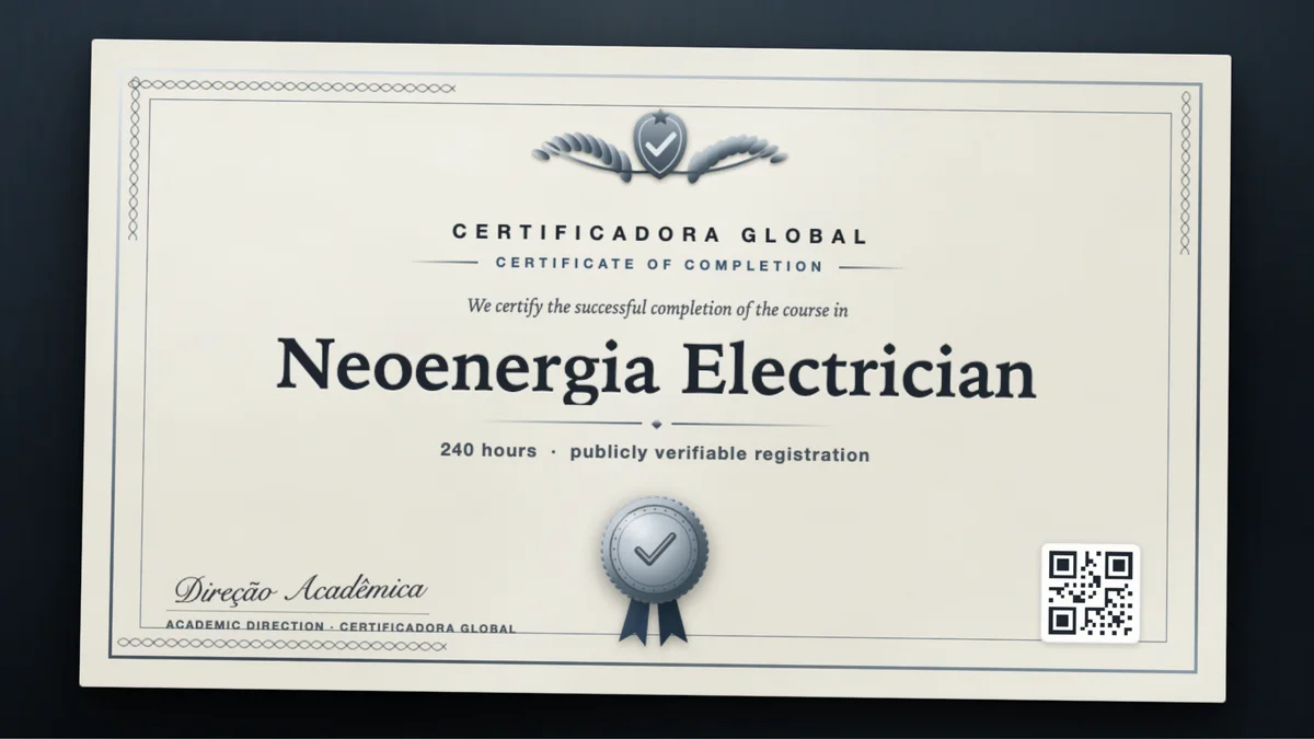 Cover of the Neoenergia Electrician course