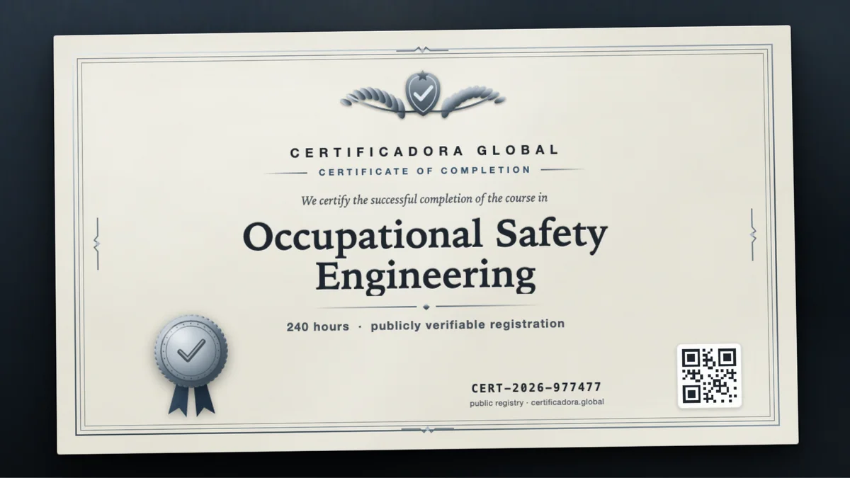 Cover of the Occupational Safety Engineering course