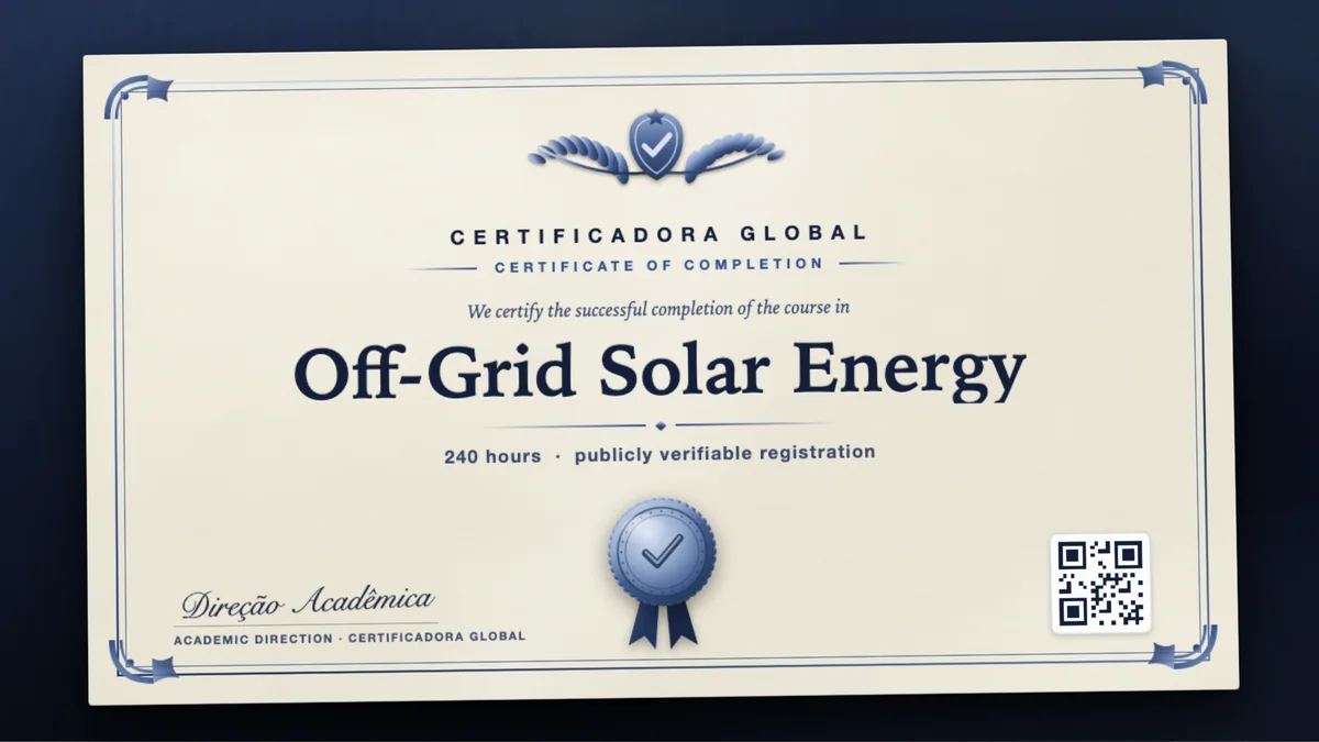 Cover of the Off-Grid Solar Energy course