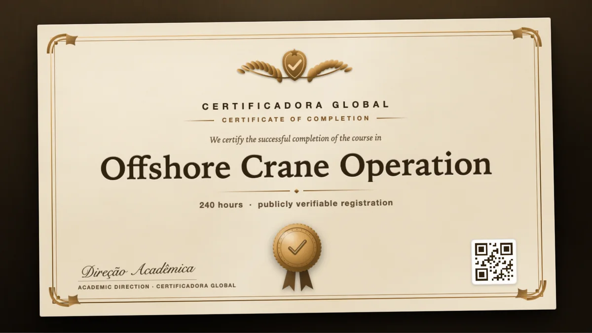 Cover of the Offshore Crane Operation course