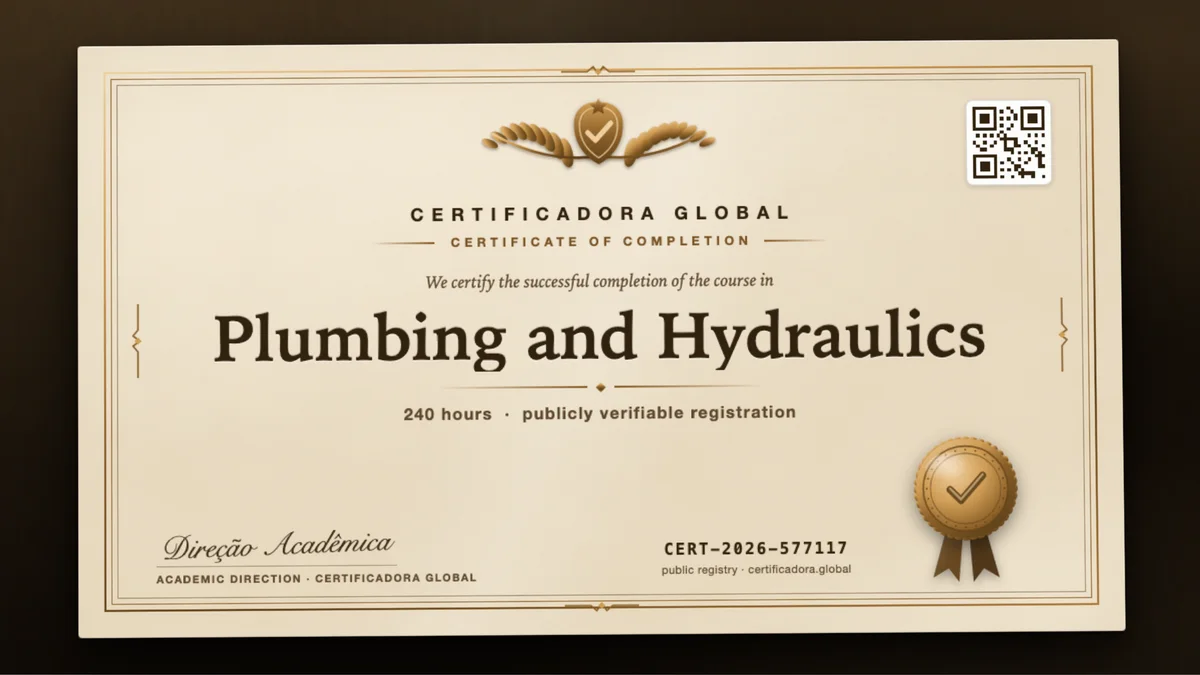 Cover of the Plumbing and Hydraulics course