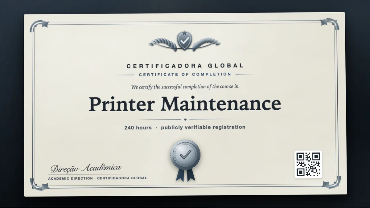 Cover of the Printer Maintenance course