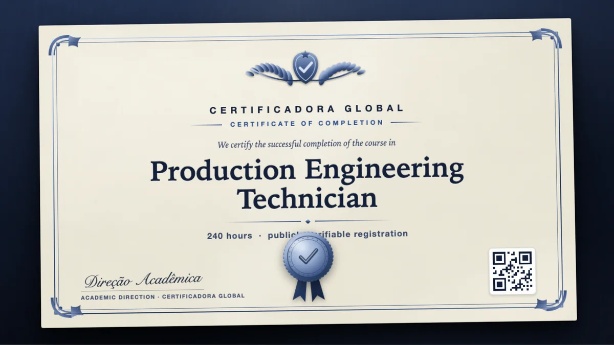 Cover of the Production Engineering Technician course