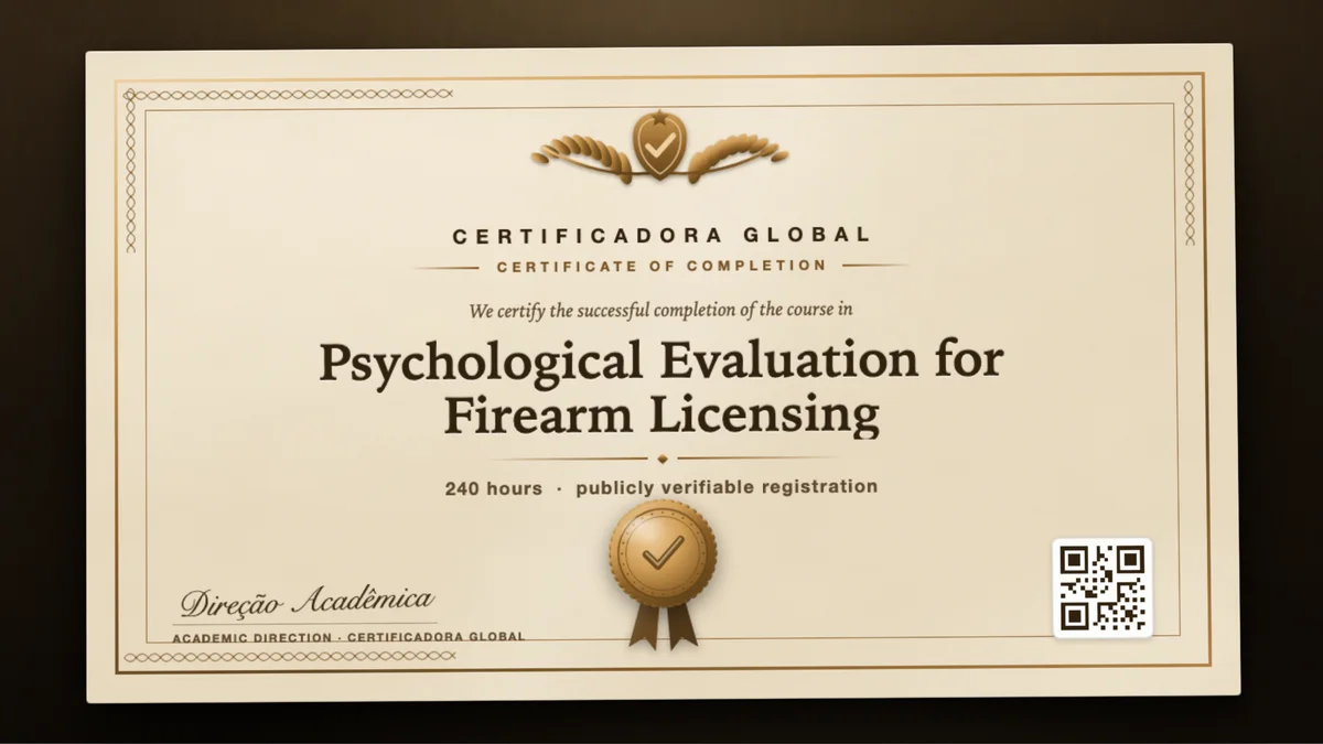 Cover of the Psychological Evaluation for Firearm Licensing course