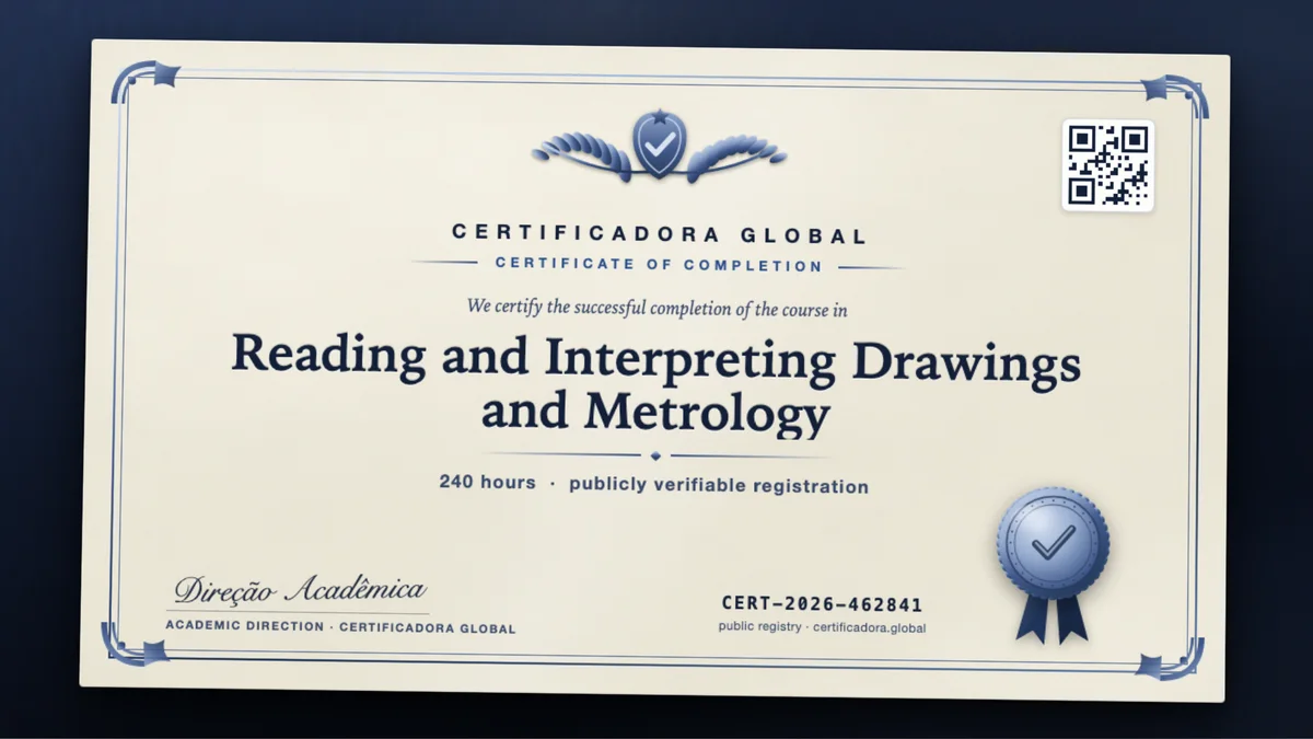 Cover of the Reading and Interpreting Drawings and Metrology course