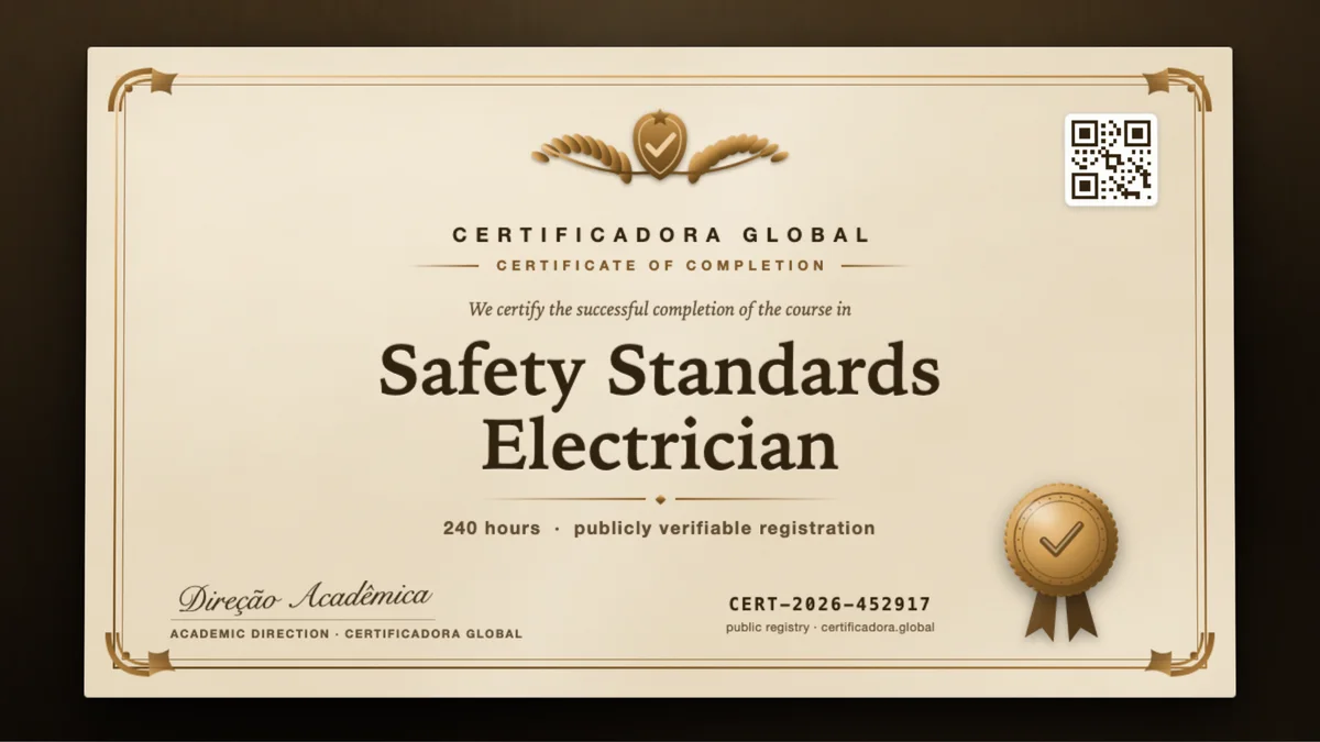 Cover of the Safety Standards Electrician course