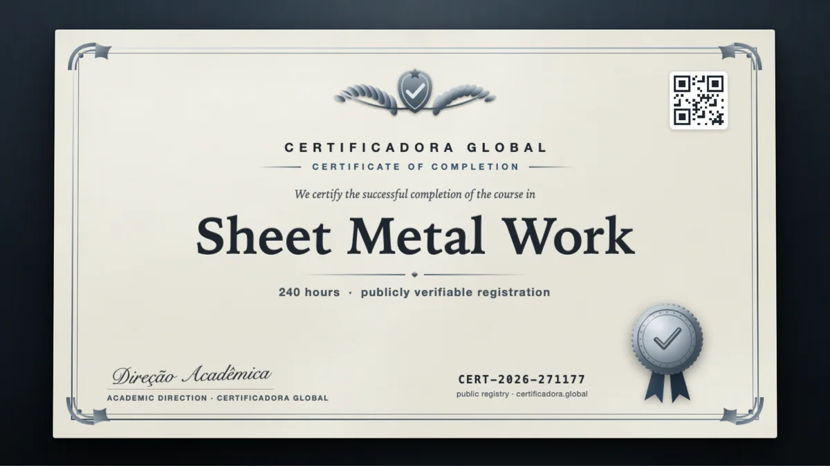Cover of the Sheet Metal Work course