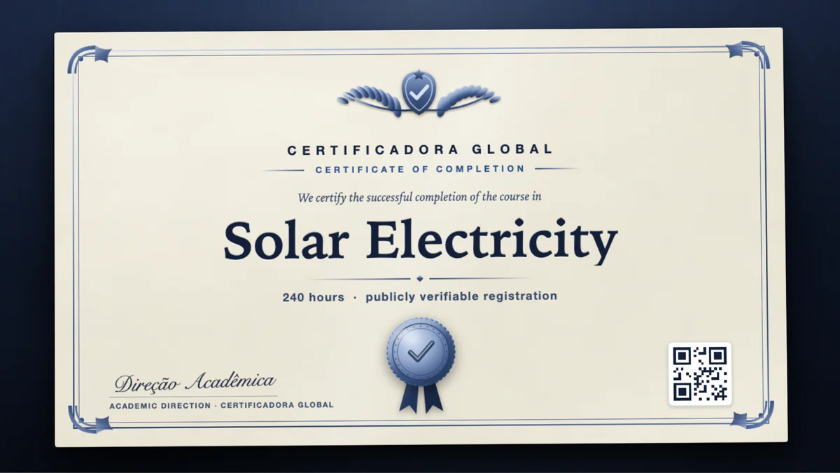 Cover of the Solar Electricity course