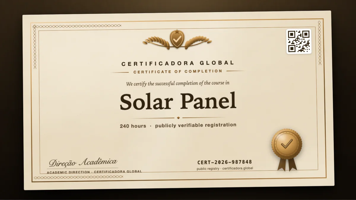 Cover of the Solar Panel course