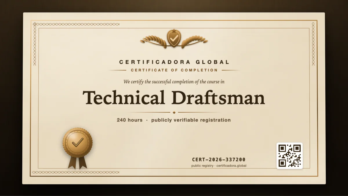 Cover of the Technical Draftsman course