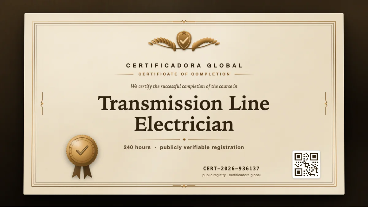 Cover of the Transmission Line Electrician course