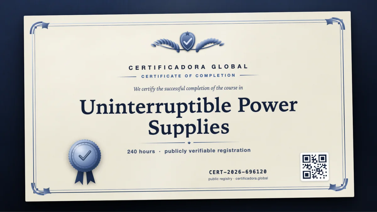 Cover of the Uninterruptible Power Supplies course