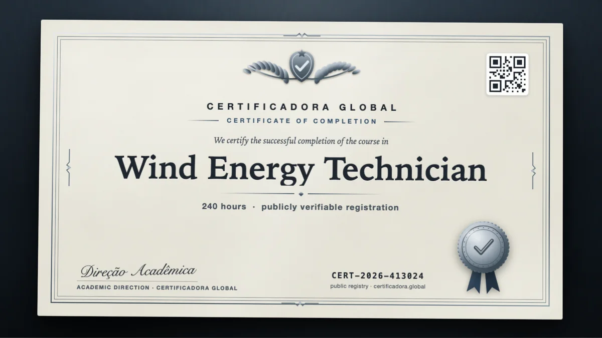 Cover of the Wind Energy Technician course