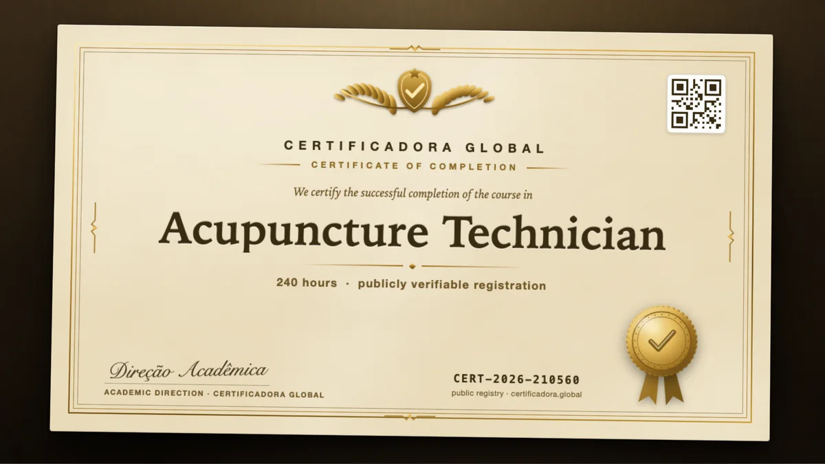 Cover of the Acupuncture Technician course