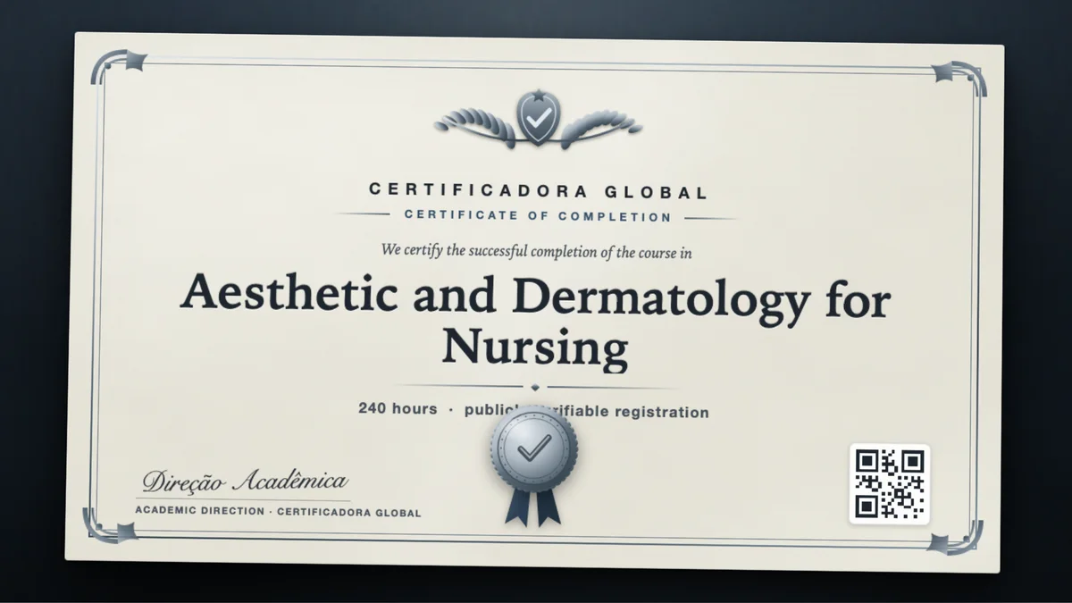 Cover of the Aesthetic and Dermatology for Nursing course